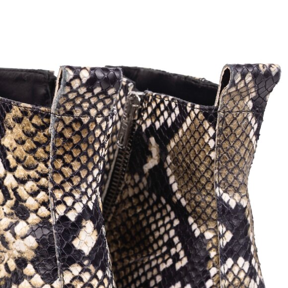 Everlane The Boss Boot Python Snakeskin Embossed Pointed Toe Boots Women's 8 - Picture 11 of 13